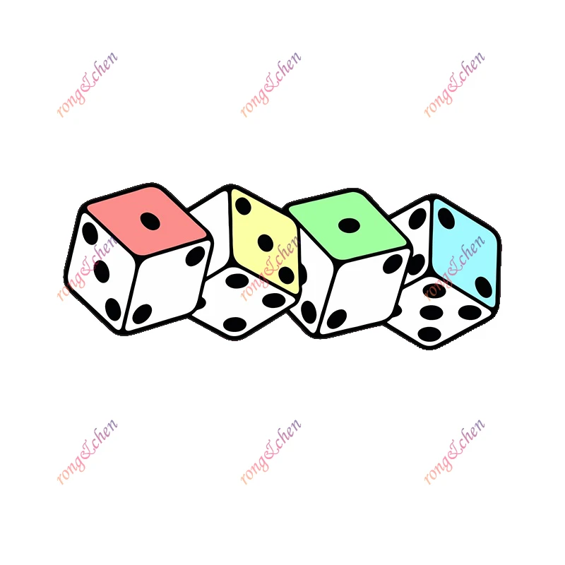 Забавная наклейка на автомобиль пастельные игральные кости ACAB 1312 для автомобиля