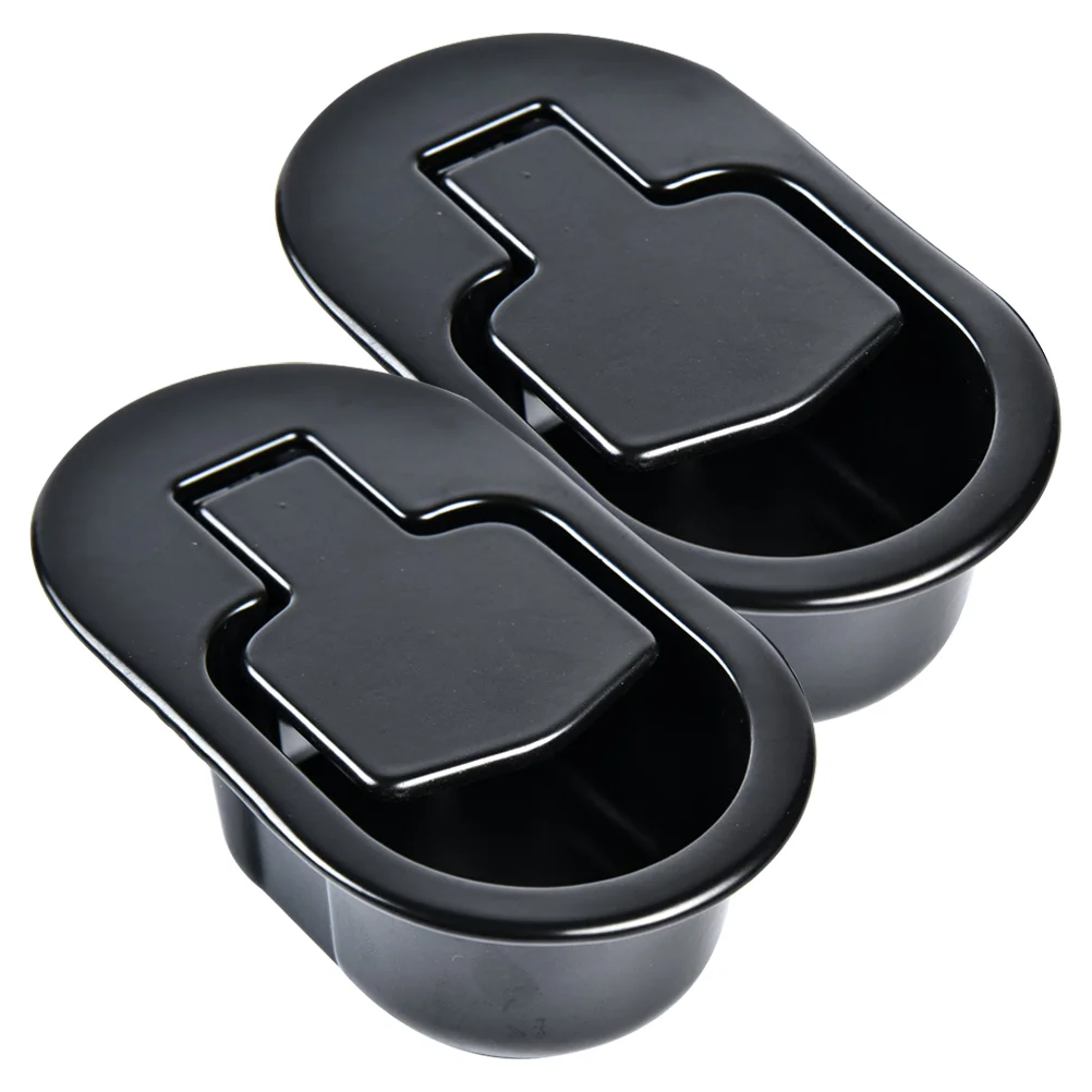 

2 Pcs Metal Chair Handle Replacement Black Lounge Chair Accessories Round Sofa Component Parts Release Handles