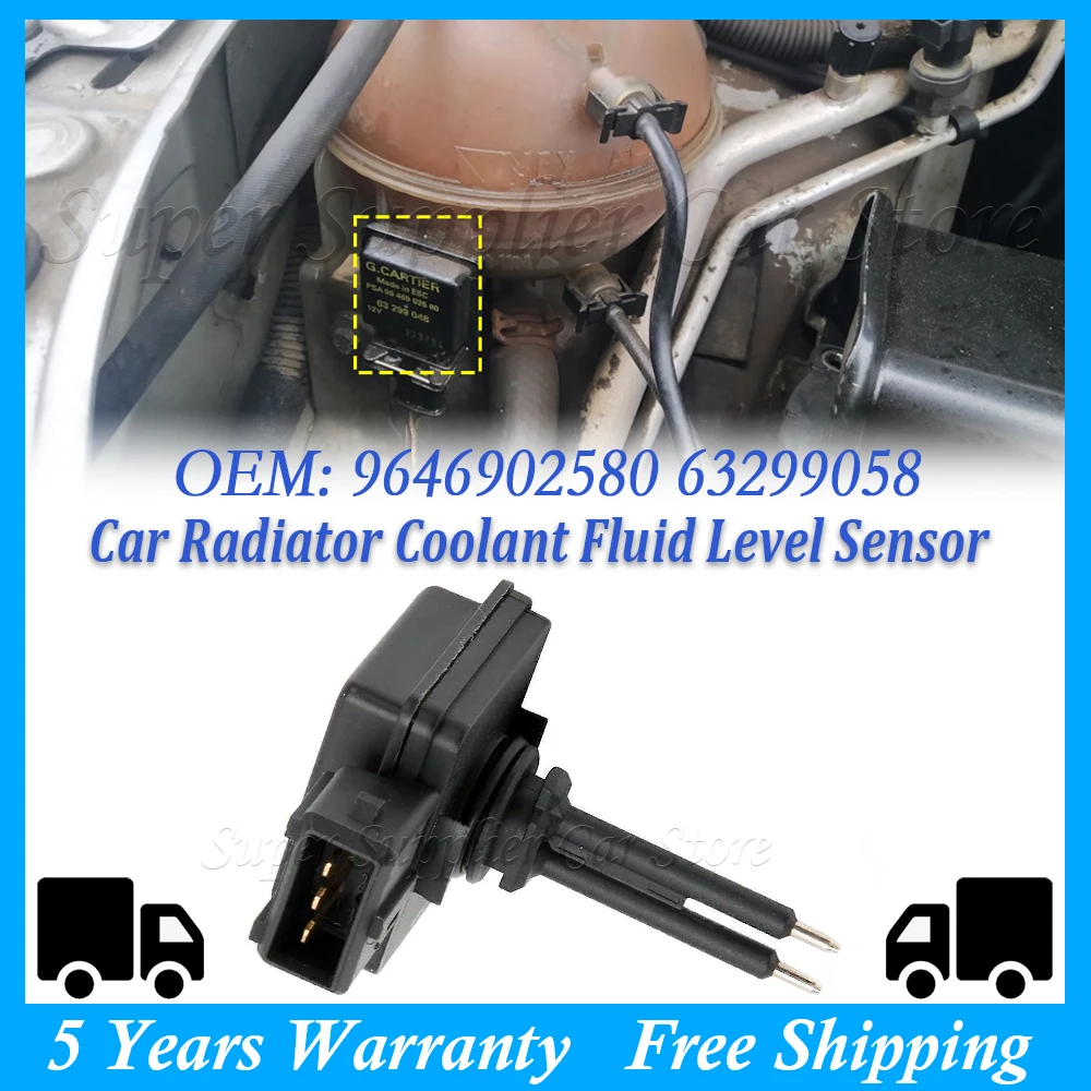 

Датчик уровня охлаждающей жидкости радиатора 1306.C0 1306.F0 для Peugeot 206 307 Partner Citroen C4 C8 Berlingo Jumpy 9646902580 63299058