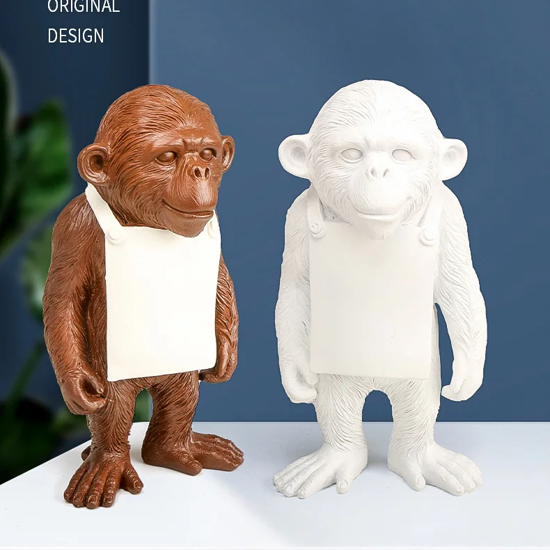 

Modern creative ornaments Banksy orangutan mood card ornaments home desk desk decoration personalized gift creative ornaments