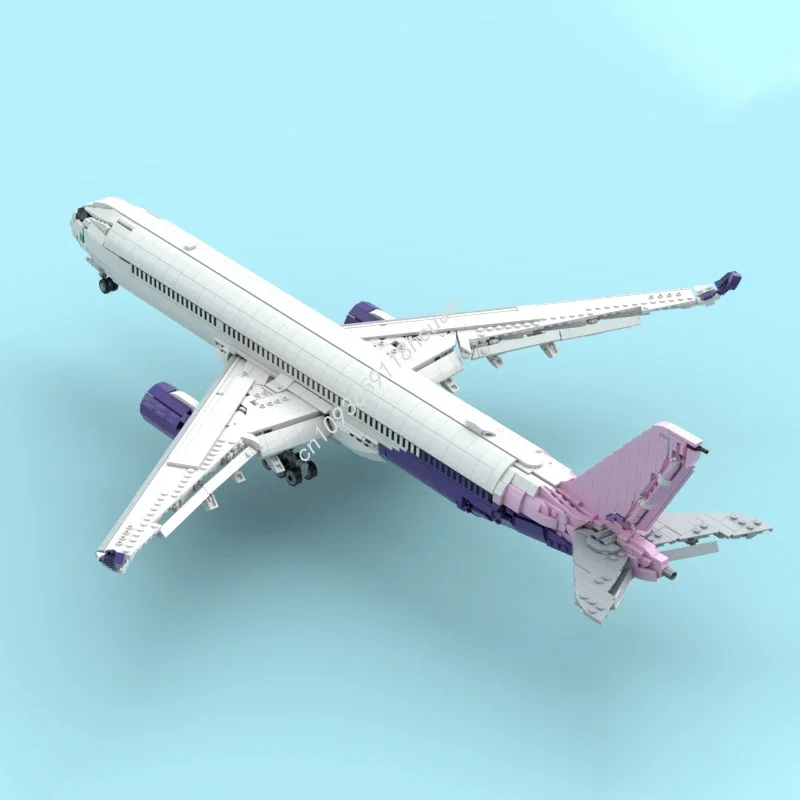 Фото 2847 деталей MOC: Конструктор-модель самолета Airbus A350-1000 (Рияд), развивающая игрушка, подарок на праздник №3