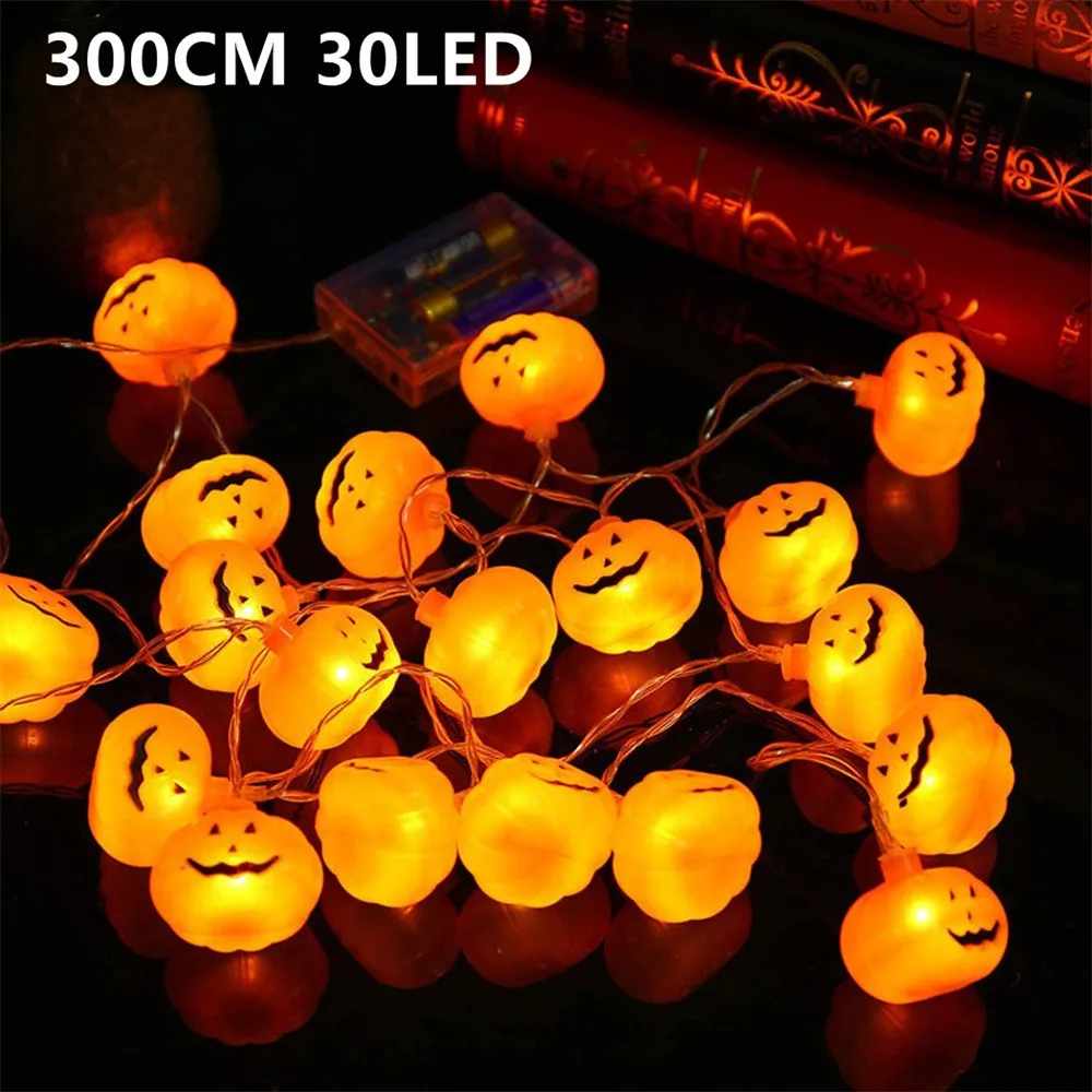 

Уличные светильники на Хэллоуин, 300 см, 30 светодиодов, Подвесная лампа в виде тыквы вечерние ничный декор для сада, газона, патио, ландшафта, д...