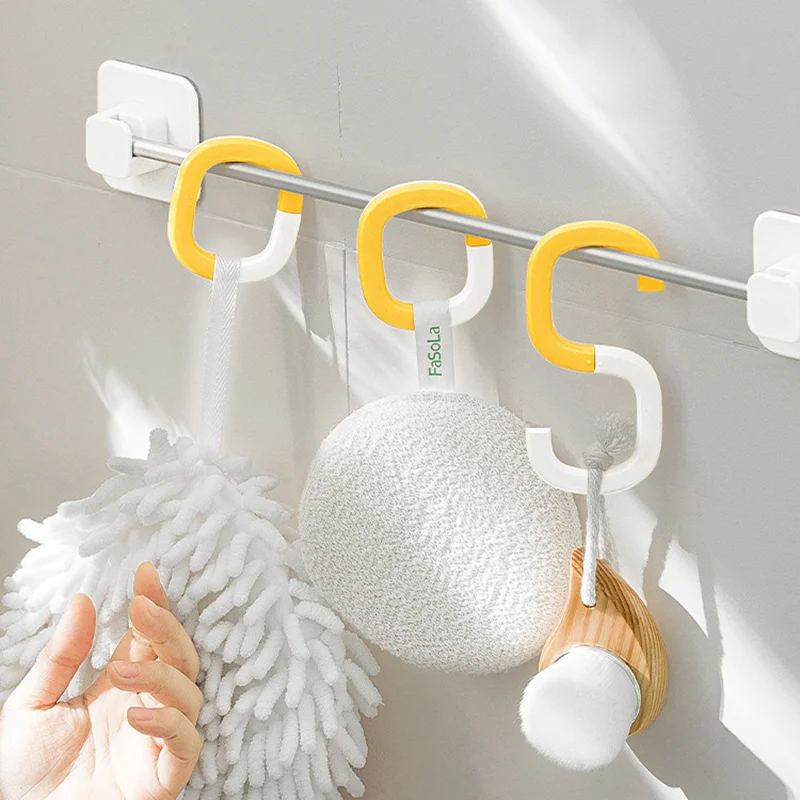 

Snap-on Hook O S Type No Punching Plastic Household Multifunctional Kitchen Bathroom Small Objects Hanging Hook