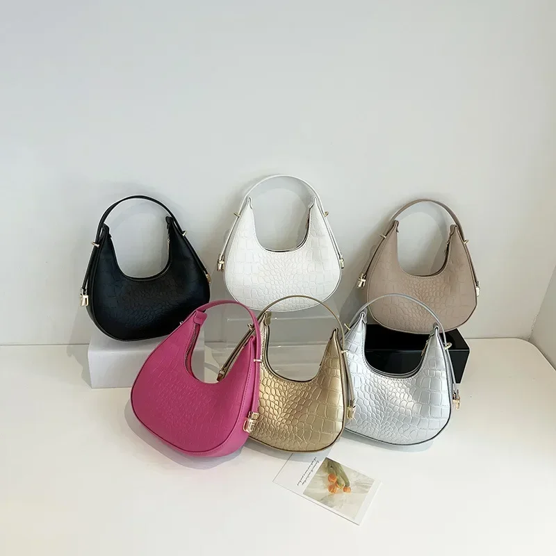 Роскошный дизайн сумка-хобо из искусственной кожи женская маленькая сумка-клатч