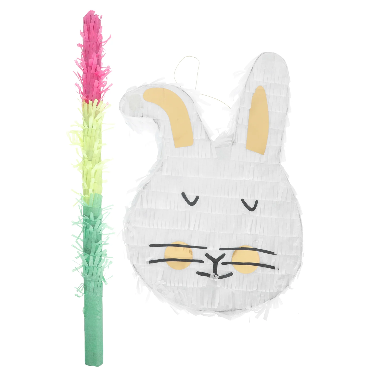

Pinata Easter Bunny Party Toy Centerpiece Table Plaything Filled Sugar Filler Candy Animal Smashing Egg Game Pinatas White