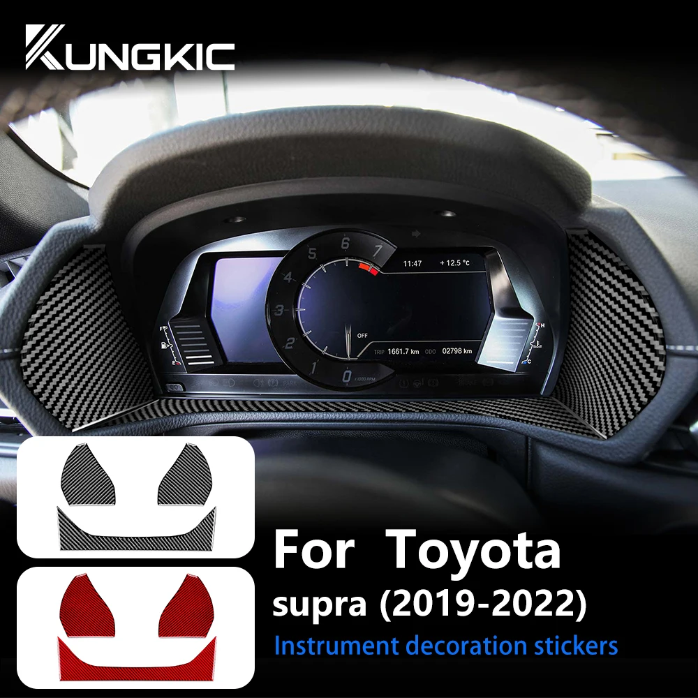 

Наклейка для Toyota Supra GR A90 A91 MK5 2019-2022 крышка приборной панели автомобиля из настоящего углеродного волокна RHD LHD аксессуары