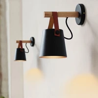 wooden wall lamp interior light fixture for home sconce interior lighting minimalist socket lamp wrought iron lampshade armarios