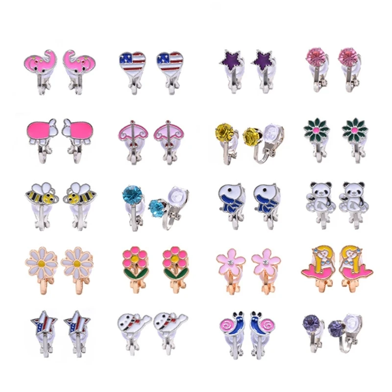 

20 пар, серьги-клипсы в комплекте