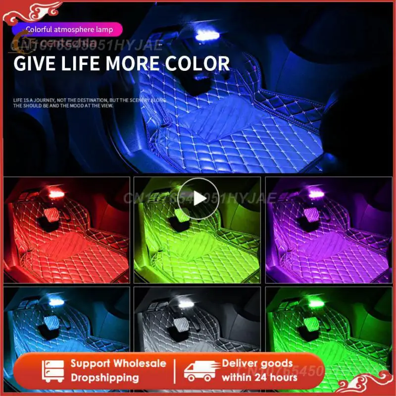 

Roof Touch Light Atmosphere Light Mini Chargeable Dome Light Car Accessories Finger Touch Sensor Decorative Lamp Usb 8led Magnet