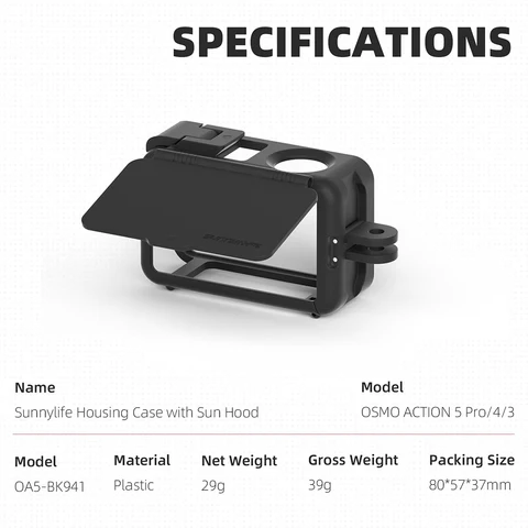 Складной солнцезащитный козырек для DJI Action 5Pro/4/3
