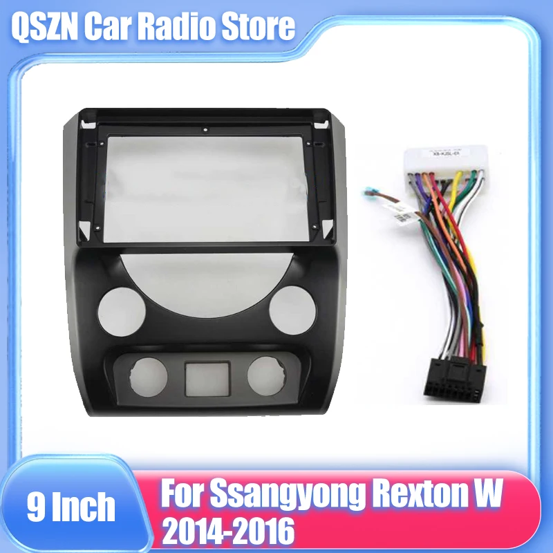 

9" Car Radio Fascia For Ssangyong Rexton W 2014-2016 DVD Stereo Frame Plate Adapter Mounting Dash Installation Bezel Trim Kit