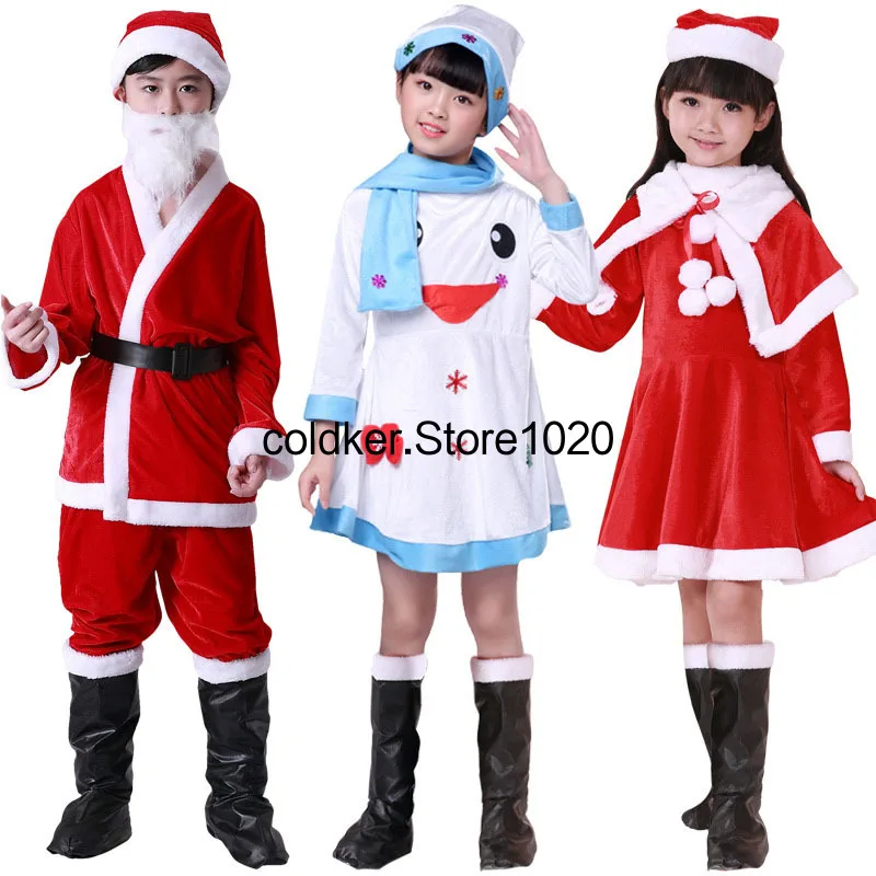 

Детский Рождественский костюм Санта-Клауса для девочек и мальчиков