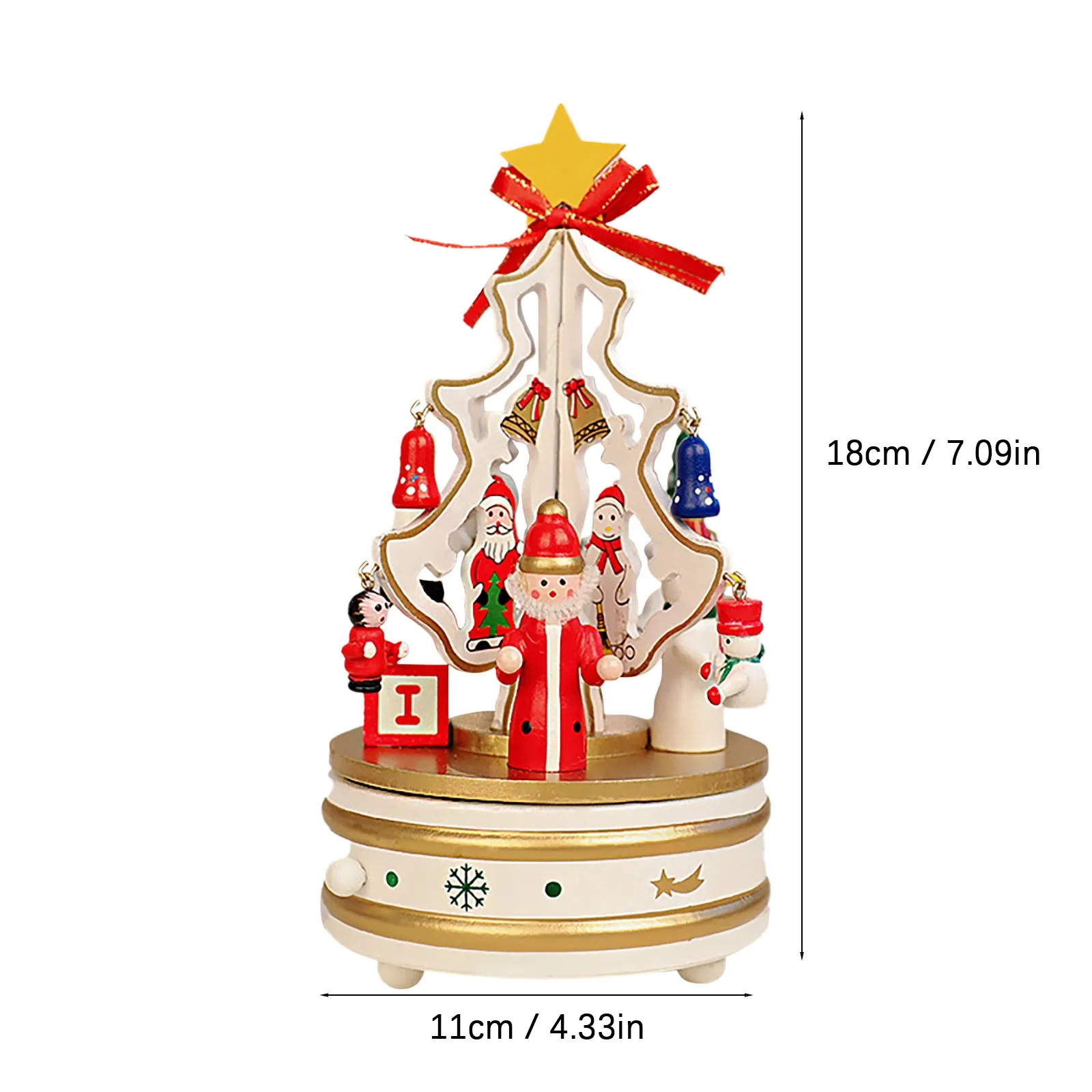 Детская Рождественская елка вращающаяся музыкальная шкатулка строительные