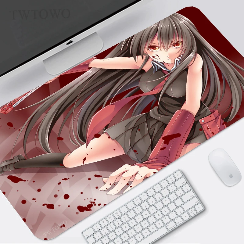 

Коврик для мыши Akame Ga Kill для геймеров, большой антискользящий коврик для мыши размера XL, офисный мягкий коврик для мыши