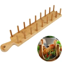 bamboo wooden tray shelf tortilla burritosrack tray fit for toparties and restaurants