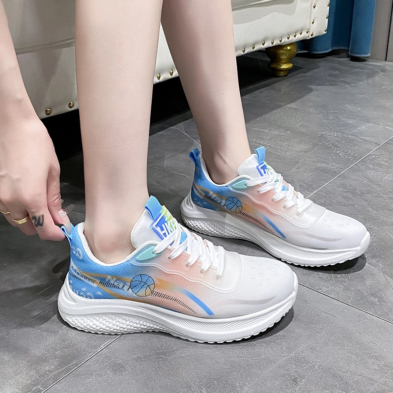 Новые стильные женские кроссовки для марафона повседневные Прогулочные девушек