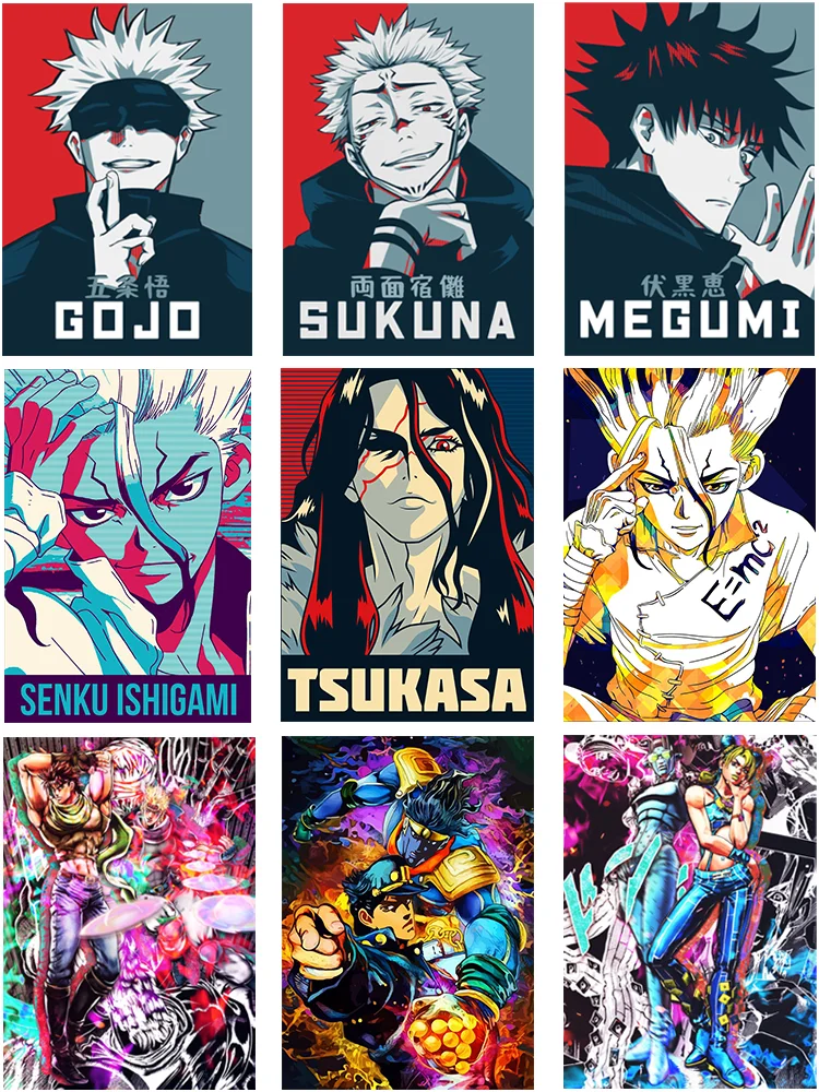 

New Dr STONE Clothing thermoadhesive patches JoJo’s Bizarre Adventure DIY children Applique for clothes vinyl stickers