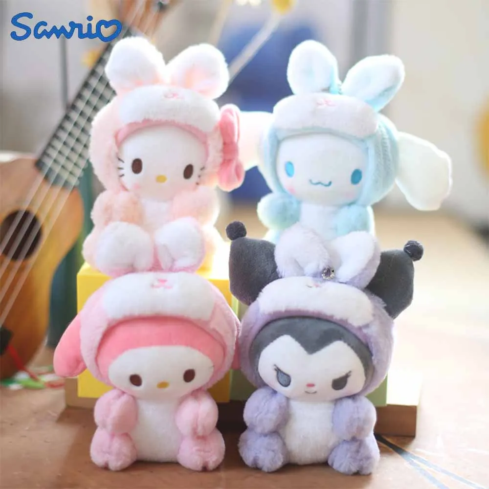 

Children Plush Toy Kawaii Plush Doll Sanrio Kuromi My Melody Pendant Keychain Cartoon Anime Car Key Ring Girls Birthday Gift