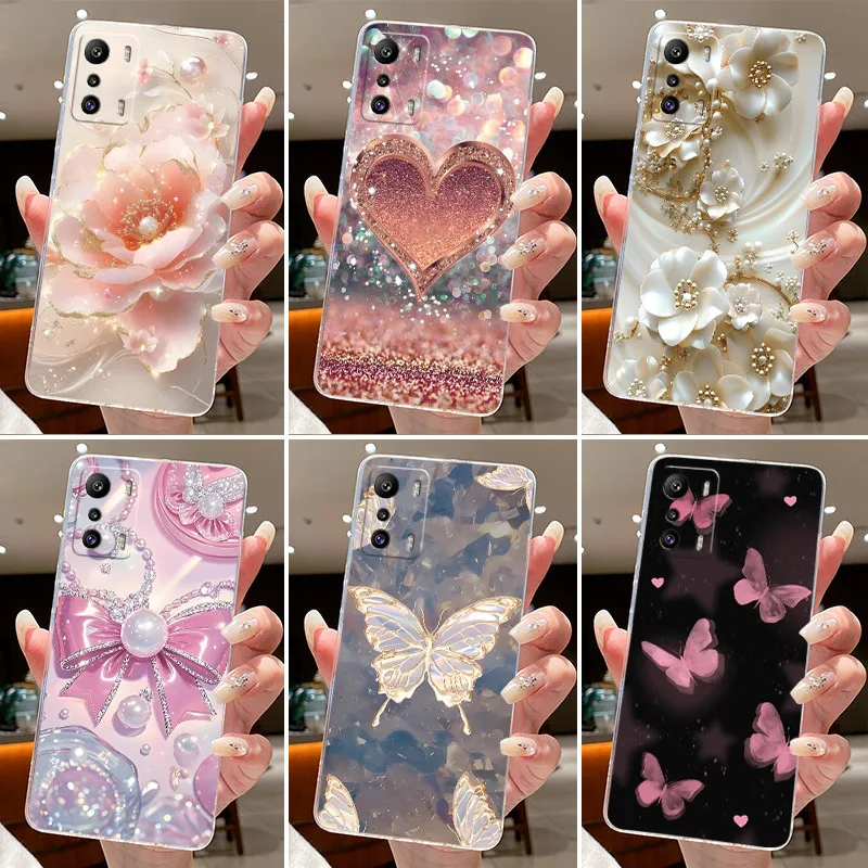 Фото Чехол для телефона Infinix Zero 5G X6815 X6815B Funda Coque, защитный чехол с бантом в виде бабочки, прозрачный мягкий силиконовый чехол из ТПУ, чехол Capa №1