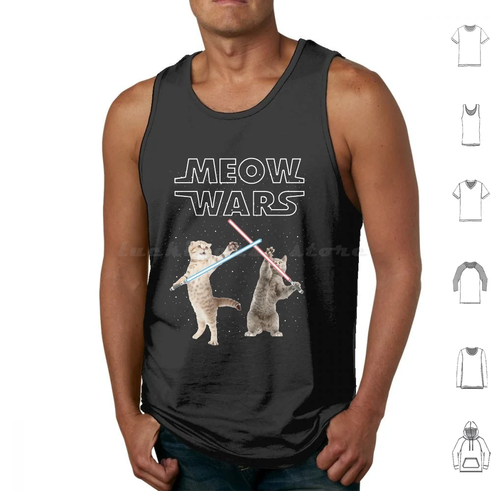 

Meow Wars Cat Funny Gifts For Cat Tank Tops Vest Sleeveless Meow Wars Cat Funny For Cat Meow Wars Funny Cat Lovers Cats Owner