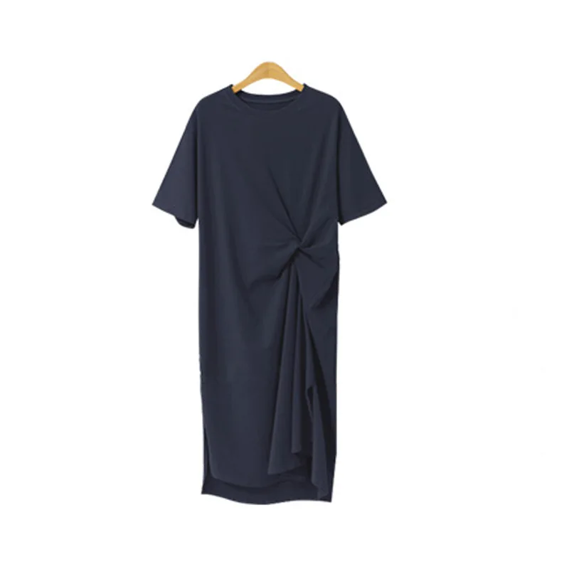 

Women's casual summer shirt skirt summer dress 2021 loose short-sleeved dress autumn dress black