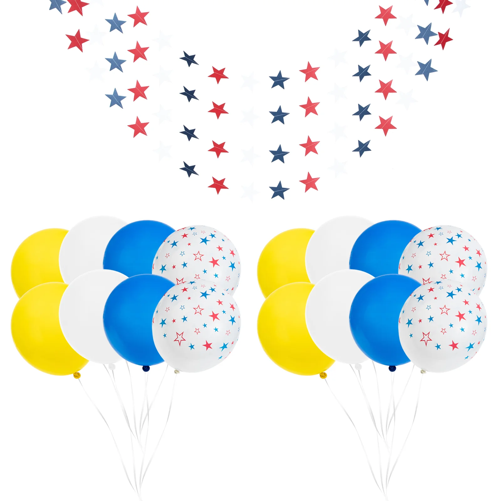 

1 Набор, украшения для Дня независимости, латексные воздушные шары, баннер, гирлянда, товары Вечерние