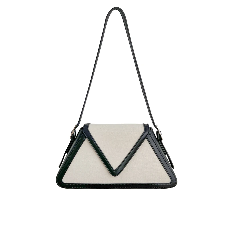 

2022 Canvas Bag Women New Canvas PU Leather Patchwork Cover Women Handbags Korean Ladies Small Shoulder Crossbody Bag Whole Sale