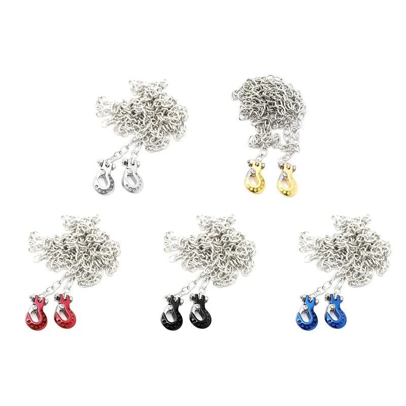 

1/10 радиоуправляемая гусеничная машина, буксировочная цепь с крючком для прицепа для TRX4 Axial SCX10 90046 Tamiya CC01 D90 D110 Радиоуправляемая машина для ск...