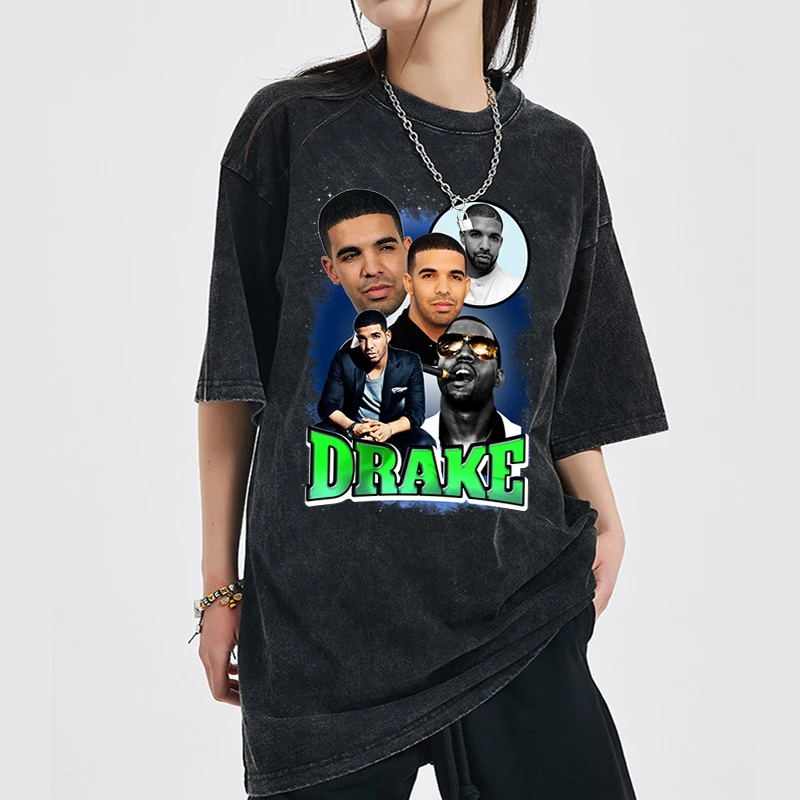 

Новинка Осень 2022, мужская одежда в стиле хип-хоп с принтом Дрейка, женские топы с круглым вырезом, хлопковые футболки унисекс в стиле Харадзю...
