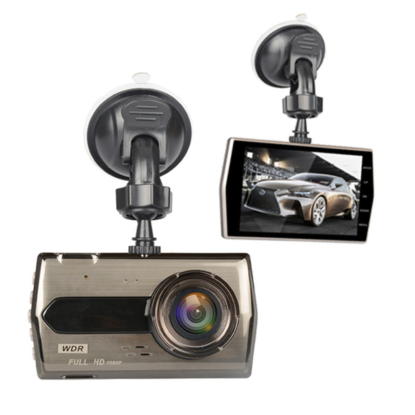 

4-inch driving recorder front and rear dual recording high-definition 1080P HD Camera Wide Angle Dash Cam Drive Dashcam