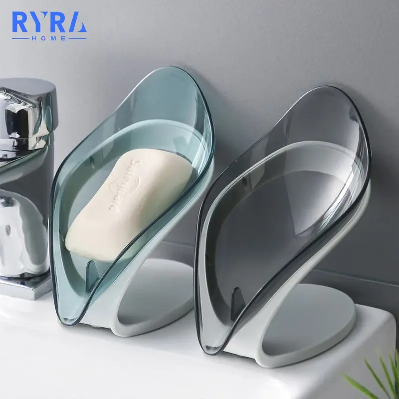

Leaf Shape Soap Box Drain Soap Holder Box Bathroom Shower Soap Holder Dish Storage Plate Tray Bathroom Supplies Bathroom Gadgets