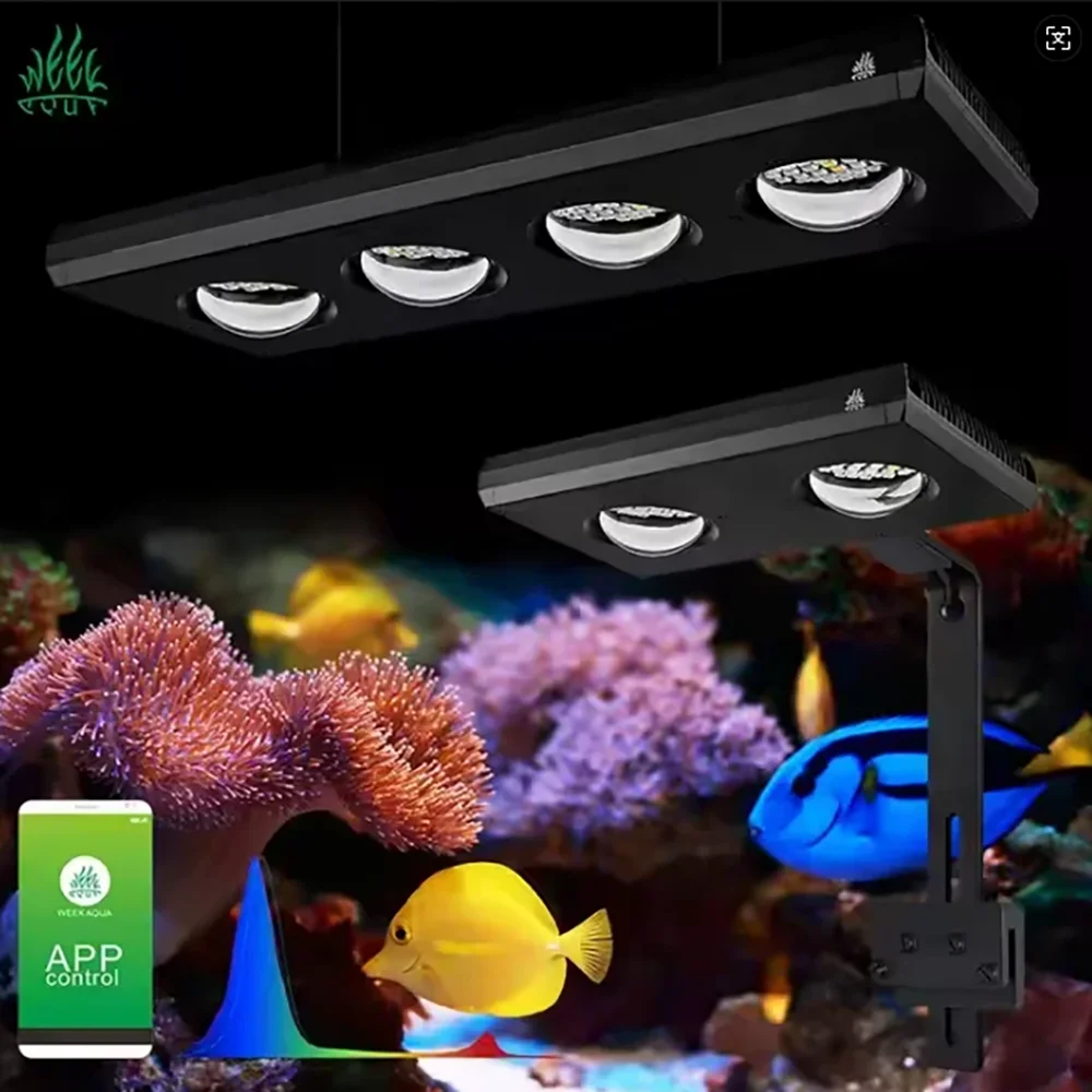 Фото Светодиодная лампа Week Aqua Z250 Sea Z400 Sea Bluetooth 3.0 для аквариумов и морских рифов, полностью программируемая, A8se, для соленой воды и коралловых рифов №1