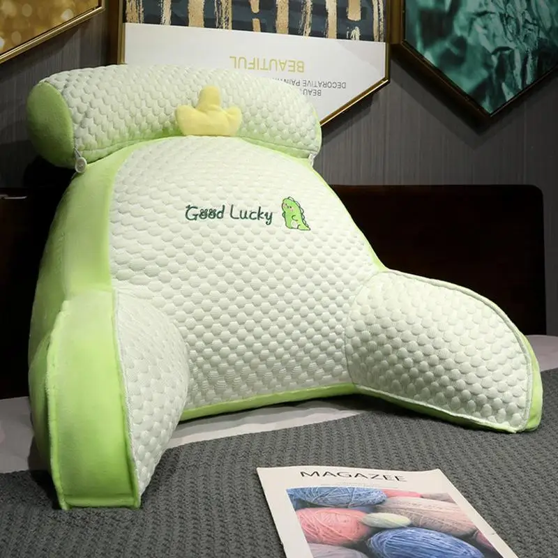

2 In1 Reading Pillow Ice Silk Bedside Multifunctional Sofa Cushion Large Backrest Waist Bed Back Pillow Relaxing Watching TV