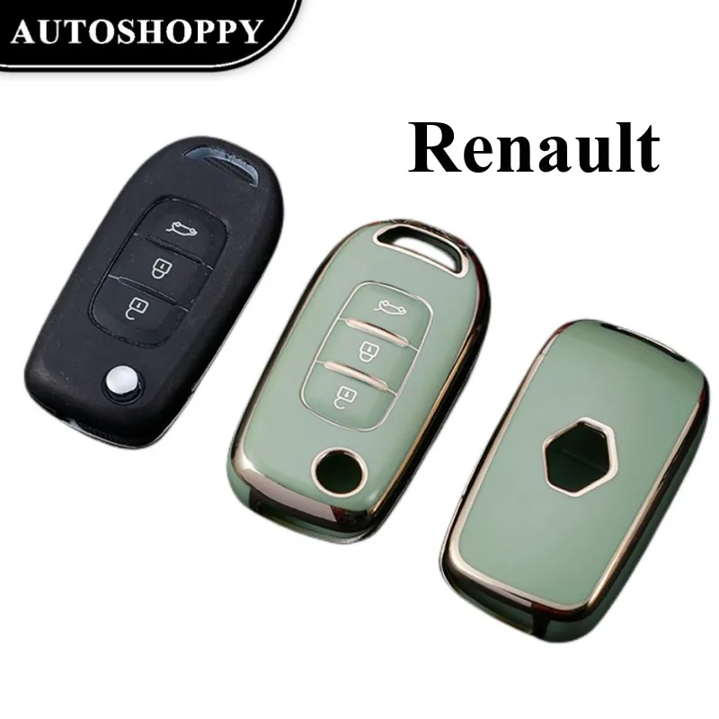 

Car Key Case Fob Cover TPU Shell for Renault Kadjar Captur Megane 3 Symbol Logan 2 Sandero 2 Dacia Duster Keychain Accessories