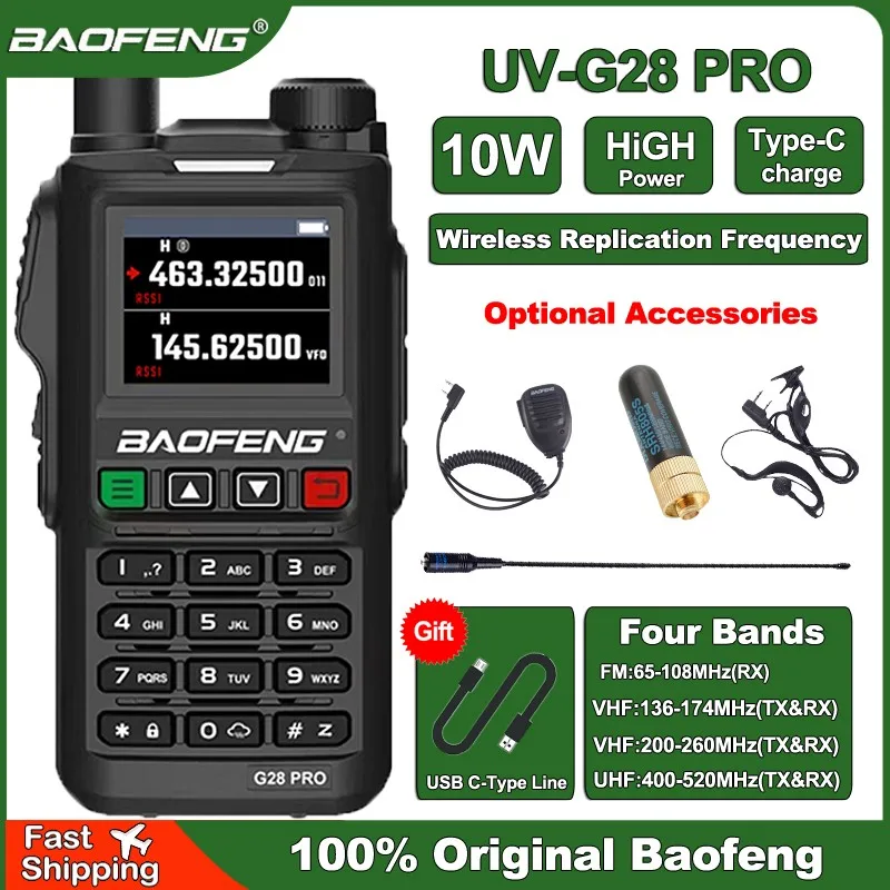 Портативная Радиостанция Baofeng Uv-g28 Pro Водонепроницаемая Рация Дальнего Действия С