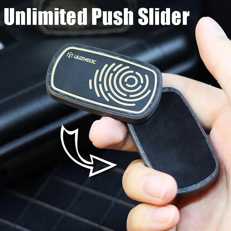JUZHEDC Carbon Fiber Push Card Unlimited Pop Coin Decompression Toy Fidget Spinner Black Technology Boyfriend Gift