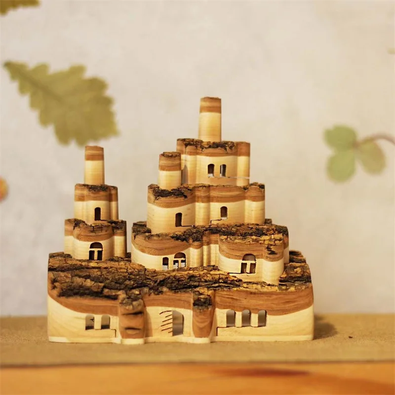 

Creative Wooden Castle Adjustable Chalet Fortress Villa Retro Home Decoration Artwork Funny Gift Purely Handmade Custom Products