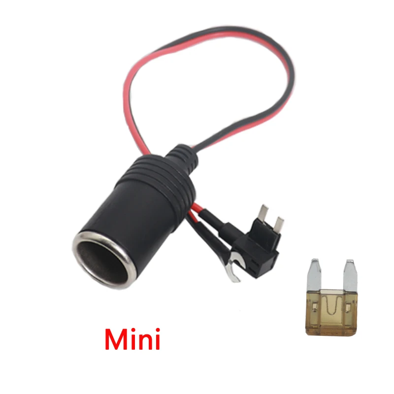 

【1A - 50A】Автомобильный прикуриватель, гнездо, маленький мини-средний автомобильный блок предохранителей, кабель для зарядного устройства для видеорегистратора GPS