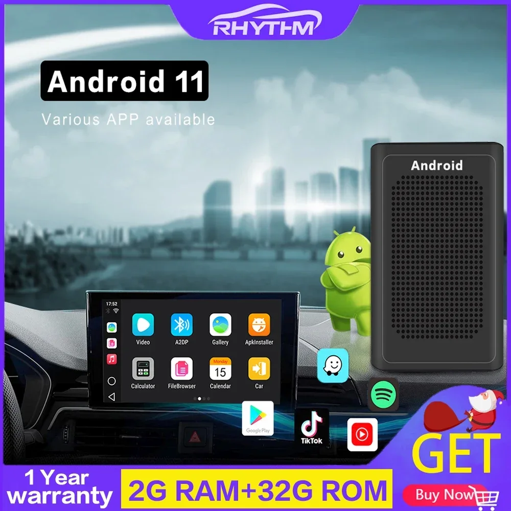 CarPlay AI Android Box Автомобильный мультимедийный плеер четырехъядерный 2 + 32 ГБ 11