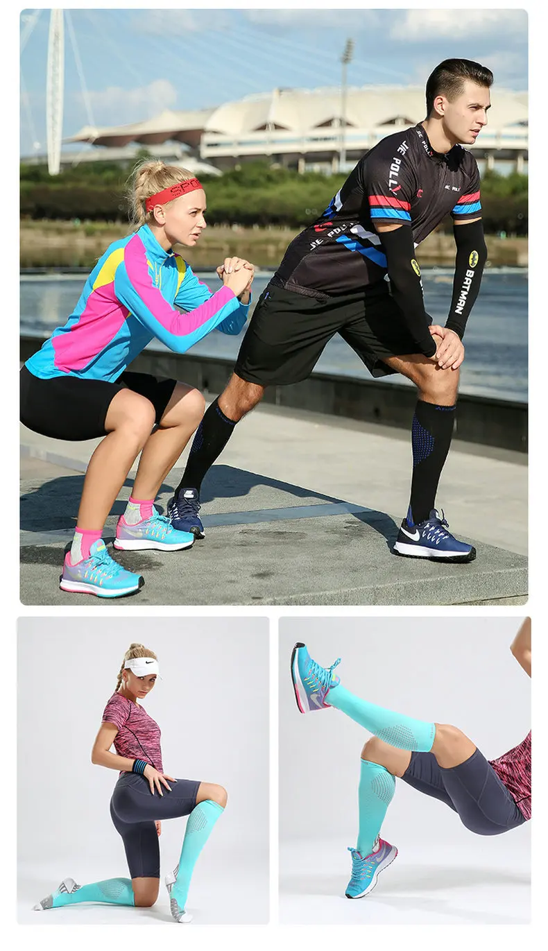 Long Tube Adult Sports Running Socks Elastic Football Socks Antiskid Calf Pressure Compression Socks Summer