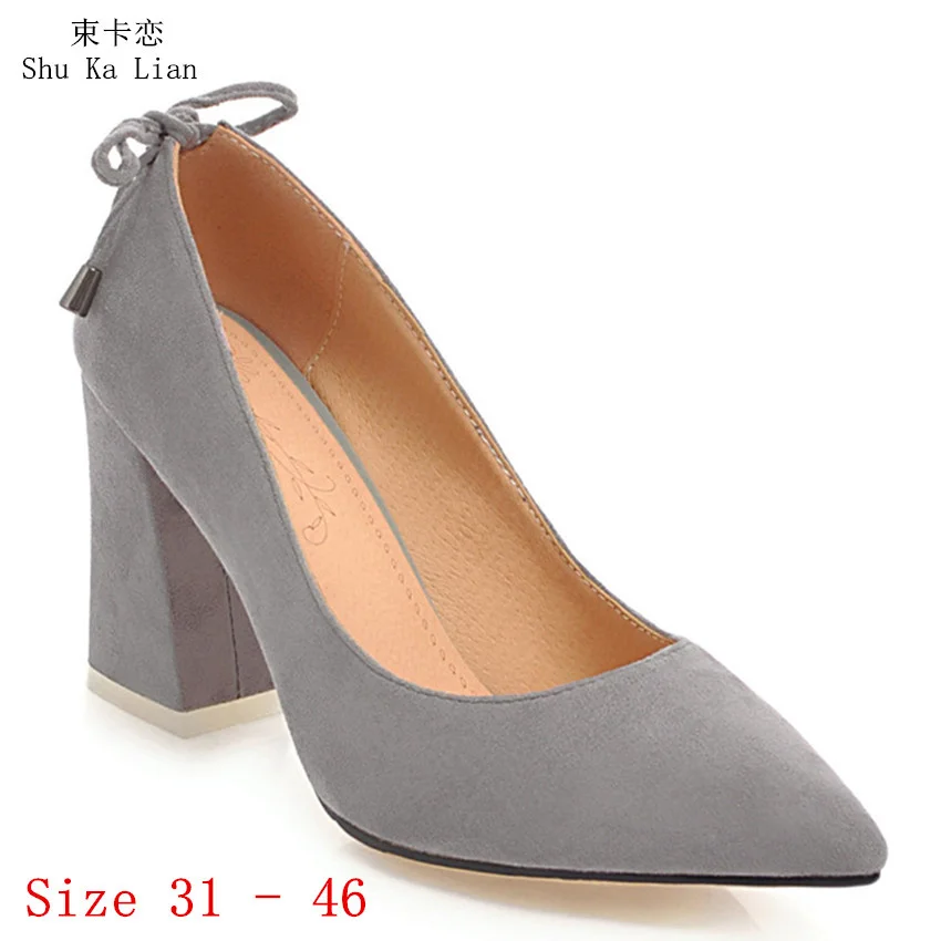 

High Heels 8.5 CM Women Pumps Hot Sale High Heel Party Wedding Shoes Woman Kitten Heels Small Plus Size 31 - 46