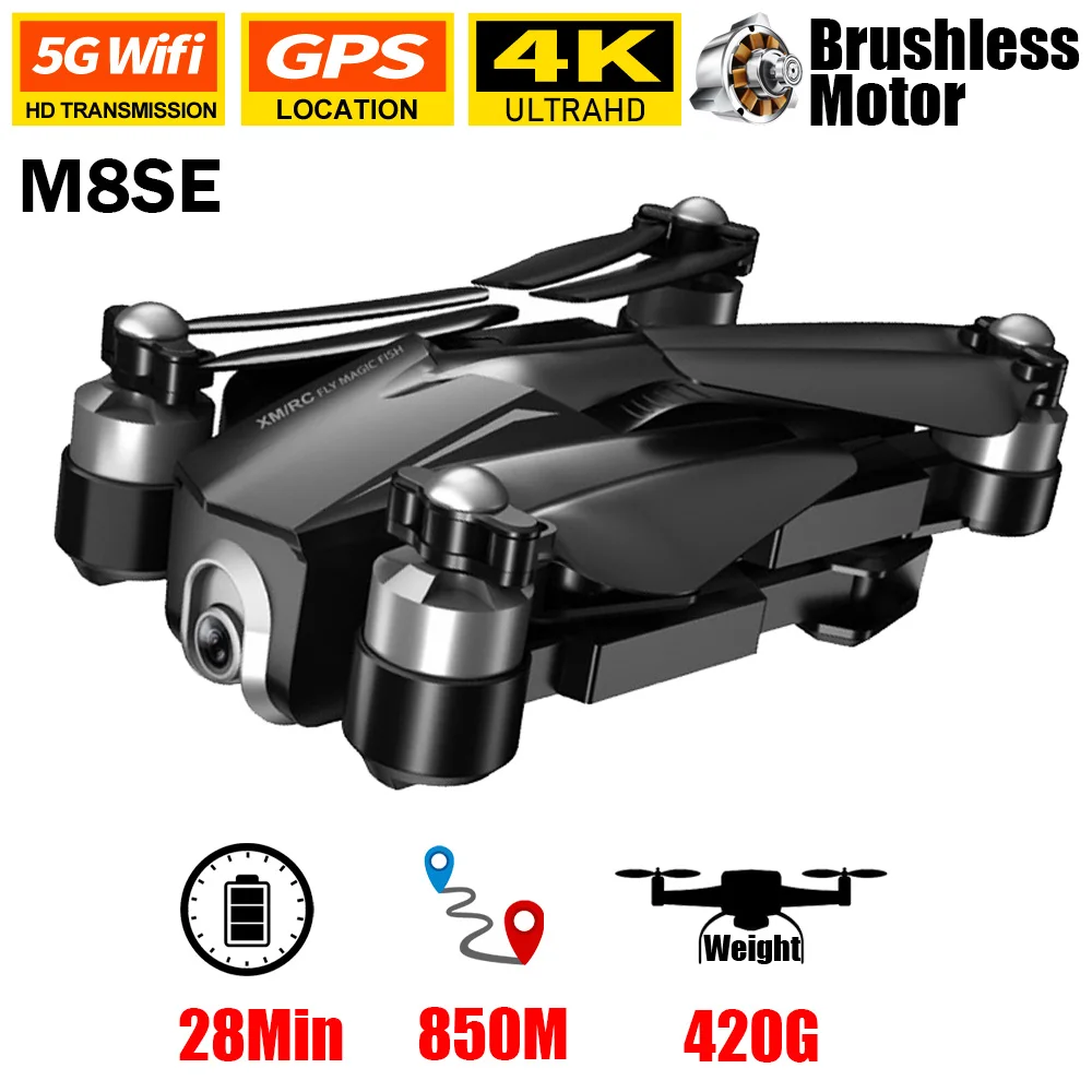 

M8 SE Drone GPS 4K Professional HD Camera FPV Visual Brushless Motor RC Foldable Quadcopter Drones Remot Control Aircraft Toys