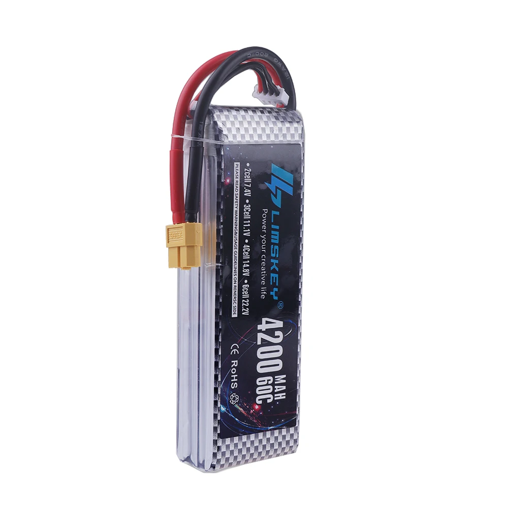 3S 11 1 В 4200 мАч 60C RC LiPo Аккумулятор для радиоуправляемого квадрокоптера дрона