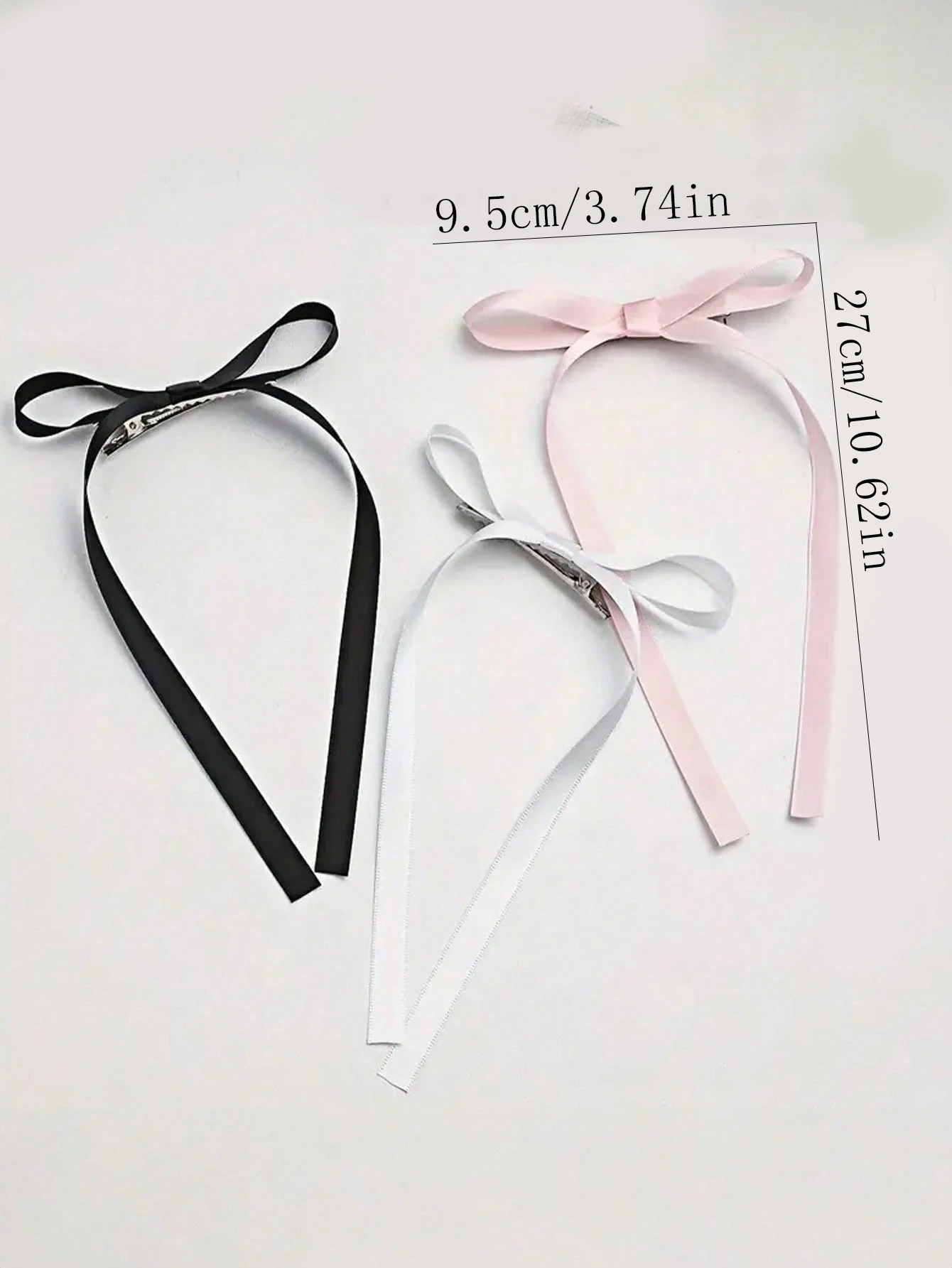 2/12 шт. модные простые заколки для волос с милым бантом и лентой женщин девочек
