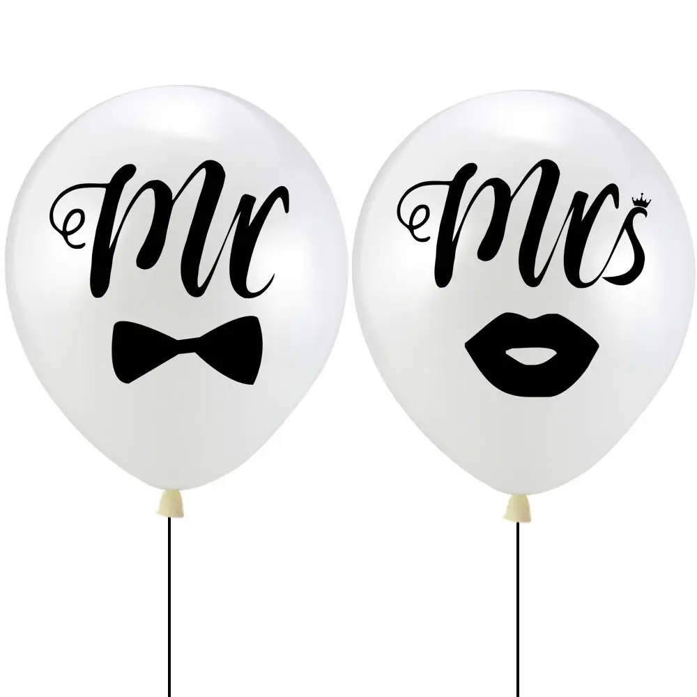 

10pcs 12 Inch Mr & Mrs Latex Helium Balloon Engagement Wedding Party Decoration Bridal Shower Party Supplies Marriage Globos