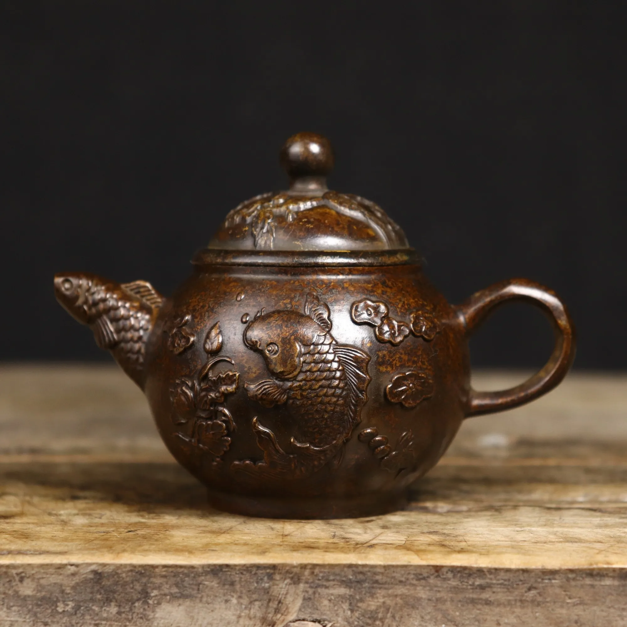 

LAOJUNLU Pure Copper Has More Than A Wine Jug Every Year, Antique Collection, Bogu Shelf Ornaments, Classical And Atmospheric