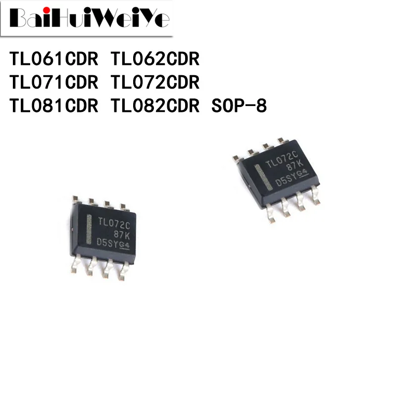 Набор микросхем TL061CDR TL062CDR TL071CDR TL072CDR TL081CDR TL082CDR SOP-8 SOP8 SMD, 10 шт.