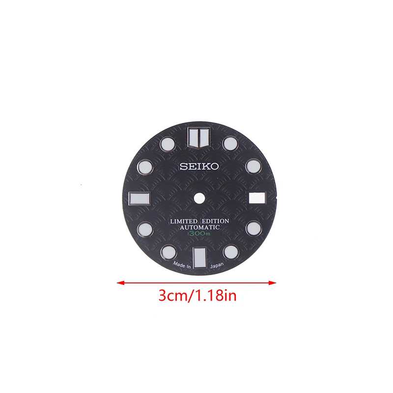 Рыбья чешуя ограниченная серия черный циферблат NH35 для часы лицевые части рыбья