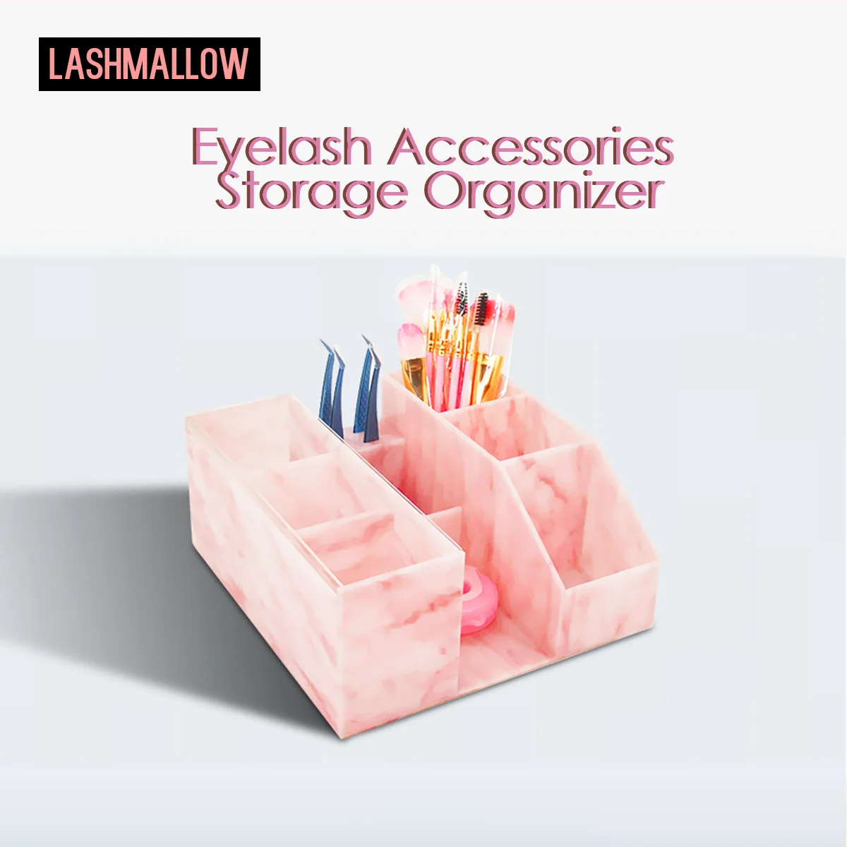 Acrylic Cosmetic Storage Holder Eyelash Extension Organizer Tweezer Display Stand Lashes Supplies Eyelashes Accessories