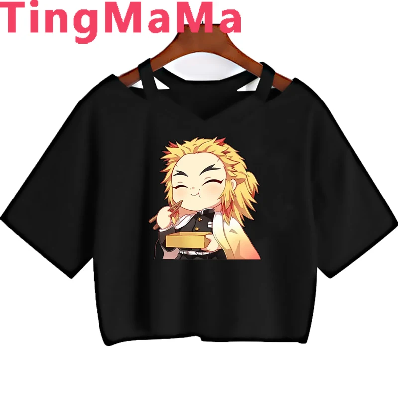 Japanese Anime Demon Slayer T Shirt Women Aesthetic Kimetsu No Yaiba Graphic Tees Cartoon Inosuke Tanjirou Nezuko Tshirt Female |